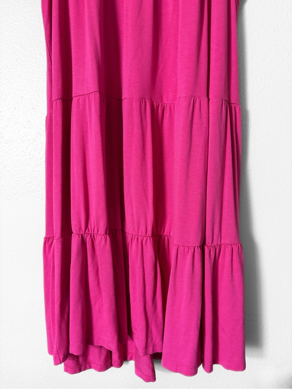 Anthropologie Saturday Sunday Magenta Tiered Tank Dress Dopamine Dressing Size L - Picture 3 of 12